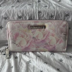Betsey Johnson Pink and Cream Floral Wallet
